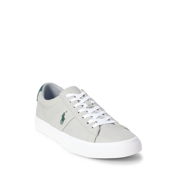 Soft Grey/Green Pp Sayer Canvas Trainer Polo Ralph Lauren 2