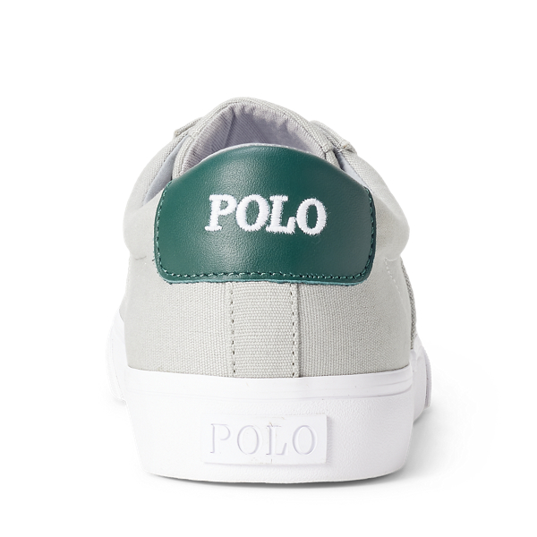 Soft Grey/Green Pp Sayer Canvas Trainer Polo Ralph Lauren 3