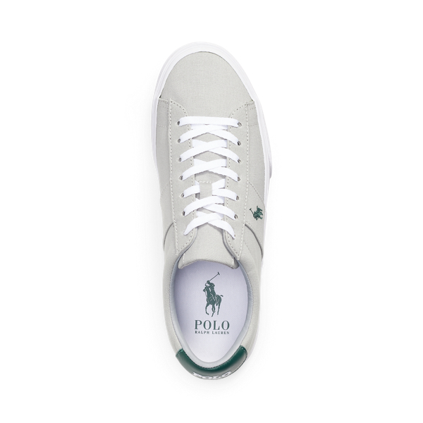 Soft Grey/Green Pp Sayer Canvas Trainer Polo Ralph Lauren 4