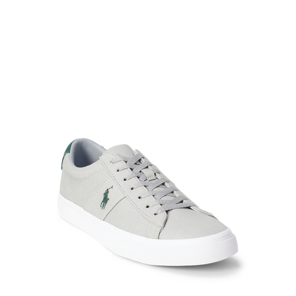 Soft Grey/Green Pp Sayer Canvas Trainer Polo Ralph Lauren 5