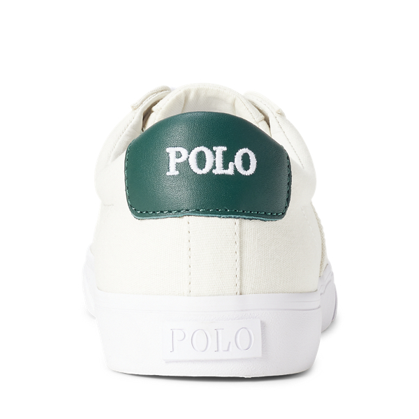 Cream/Green Pp Sayer Canvas Trainer Polo Ralph Lauren 3