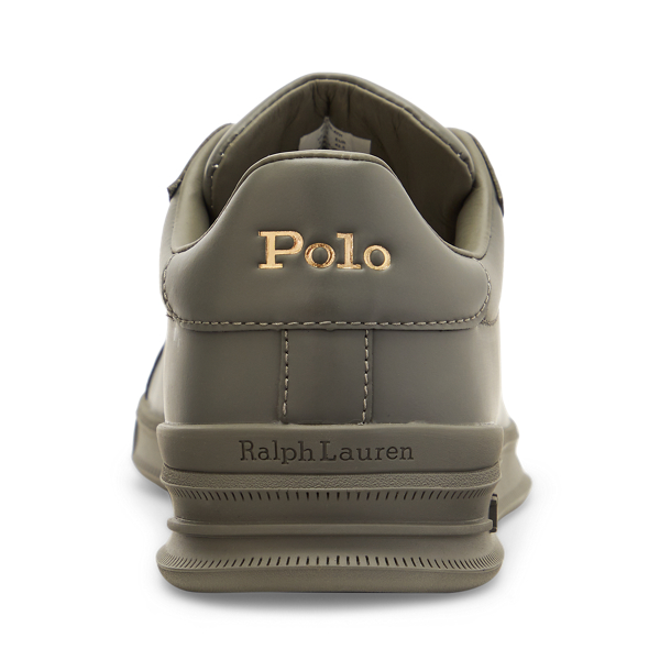 College Grey Heritage Court II Leather Trainer Polo Ralph Lauren 3