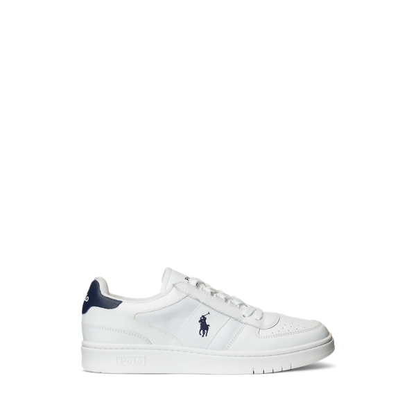 Tennissneaker van leer en oxford Polo Sport in 1
