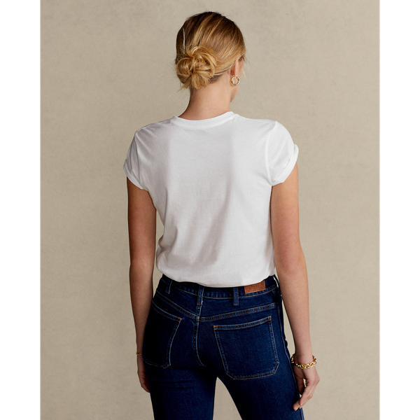 White Peace Love Polo Tee Polo Ralph Lauren 5