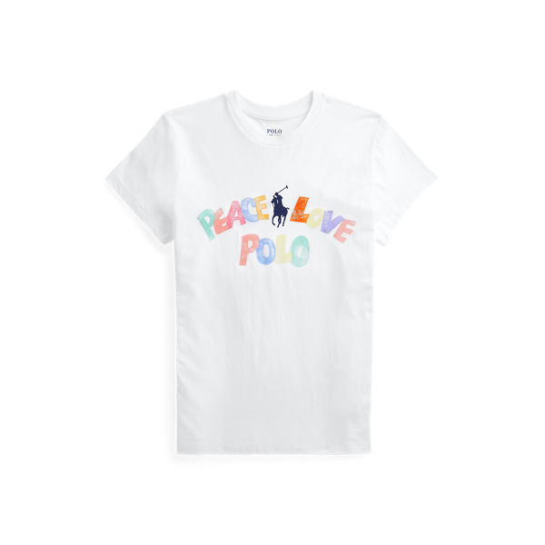 White Peace Love Polo Tee Polo Ralph Lauren 2