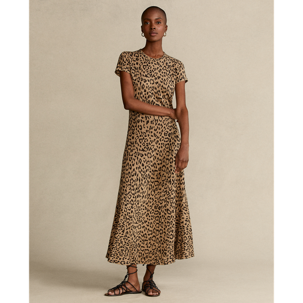 Graphic Linen Short-Sleeve Dress for Women Ralph Lauren® UK