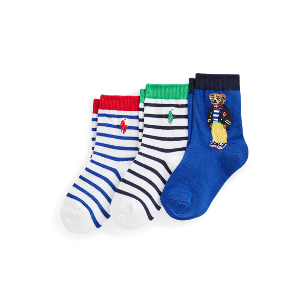 Polo Bear Crew Sock 3-Pack Boys 2-7 1
