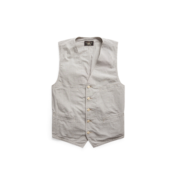 Striped Seersucker Waistcoat RRL 1