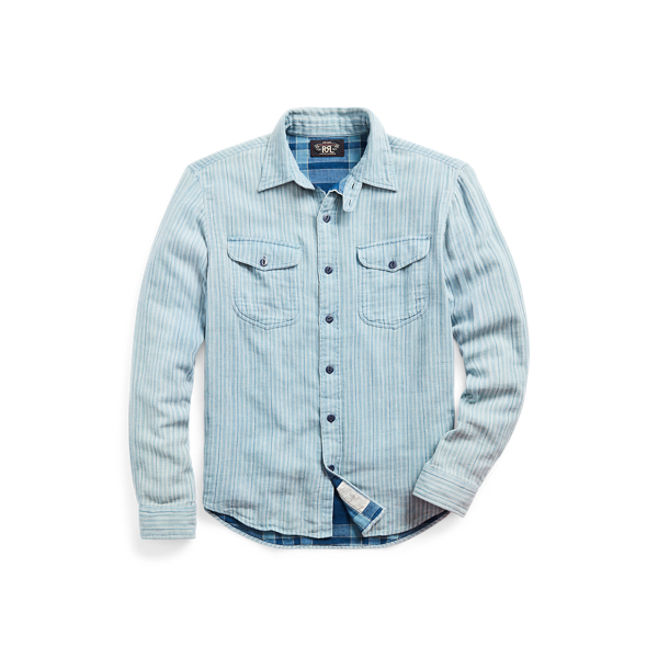 Indigo Striped Double-Faced Workshirt