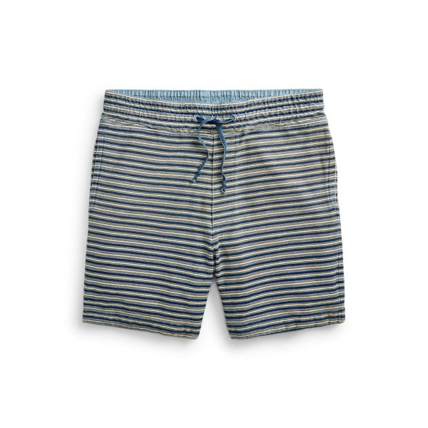 Indigo Striped Jersey Short RRL 1