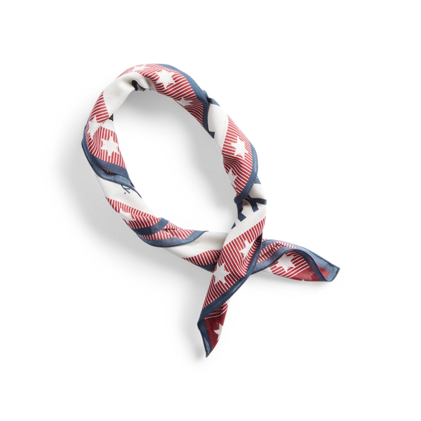 Red/Cream/Blue Logo Bandana RRL 2