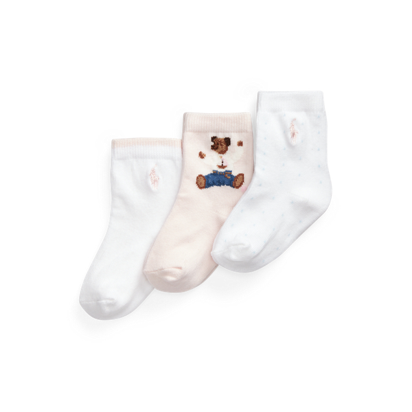 Bear Crew Sock 3-Pack Baby Girl 1