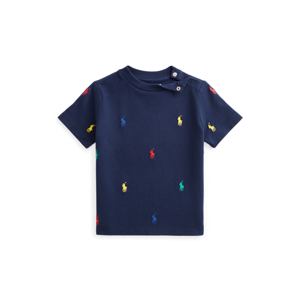 T-Shirt aus Baumwollpiqu&eacute; mit Polo Pony Baby Boy in 1