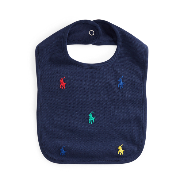 Allover-Pony Cotton Mesh Bib