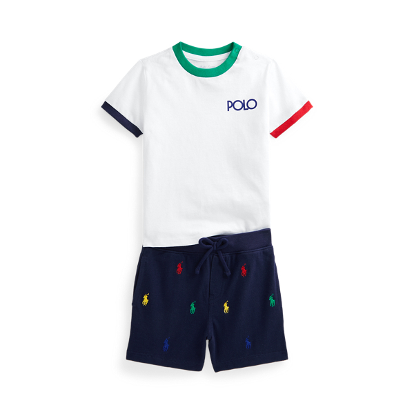 Ensemble t-shirt &agrave; logo et short Polo Baby Boy en 1