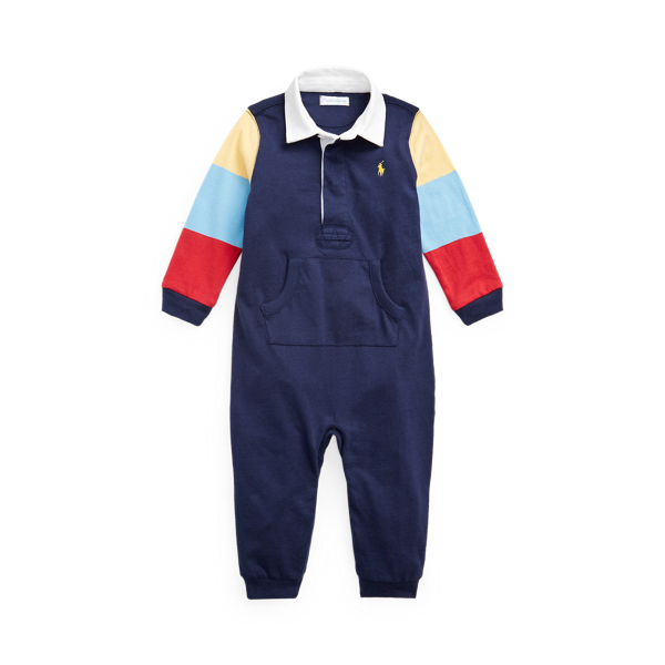 Rugby tuinbroek van katoenjersey Baby Boy in 1