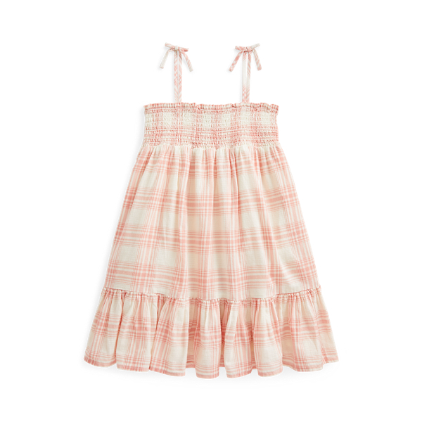 Abito in dobby di cotone scozzese Girls 1.5-6.5 Years in 1