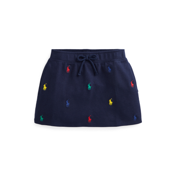 Saia Polo Pony em malha piqu&eacute; el&aacute;stica Girls 1.5-6.5 Years em 1