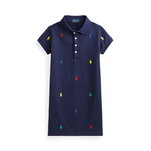 Polo Pony Stretch Mesh Polo Dress Girls 1.5-6.5 Years 1