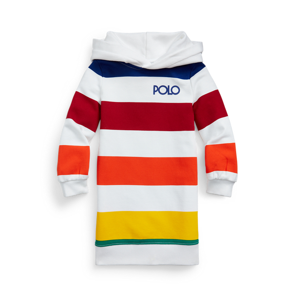 Striped French Terry Hoodie Dress Girls 1.5-6.5 Years 1