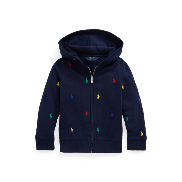 Camisola polar com capuz e fecho Polo Pony Girls 1.5-6.5 Years em 1