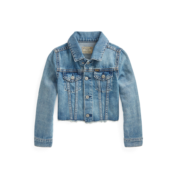 Cropped Denim Trucker Jacket Girls 1.5-6.5 Years 1