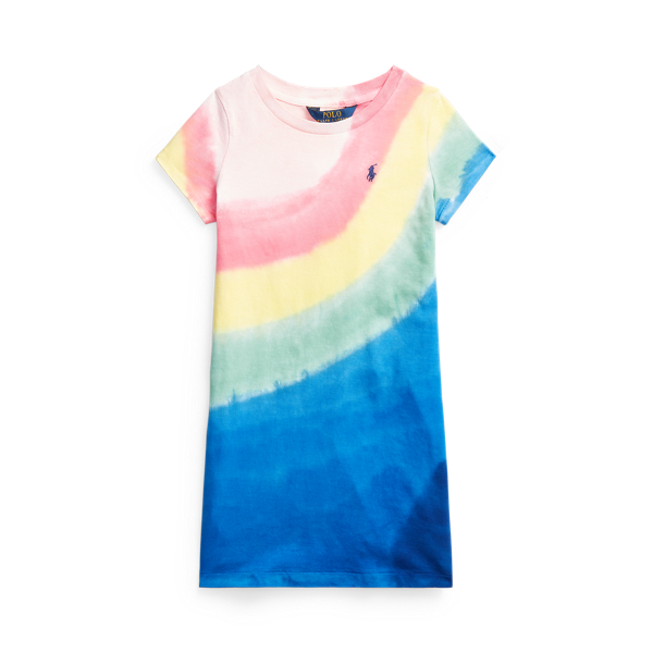 Tie-dye T-shirtjurk van katoenjersey