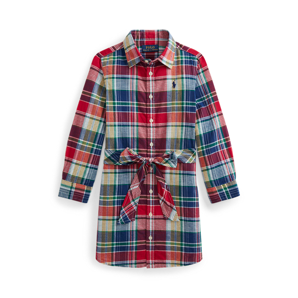 Plaid Cotton Poplin Shirtdress Girls 1.5-6.5 Years 1