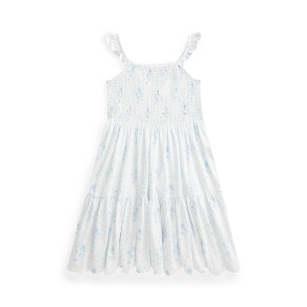 Floral Tiered Cotton Jersey Dress