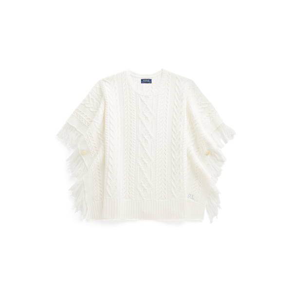 Pointelle-Knit Cotton Poncho GIRLS 7-14 YEARS em 1