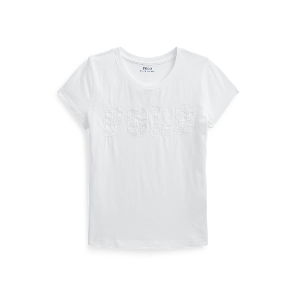 Katoenen jersey T-shirt met logo Girls 7-14 Years in 1