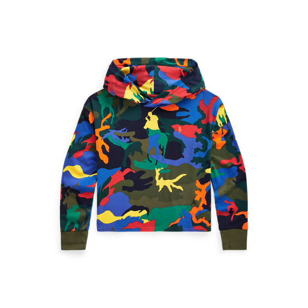 Big Pony Camo Jersey Hooded T-Shirt Girls 7-14 Years 1
