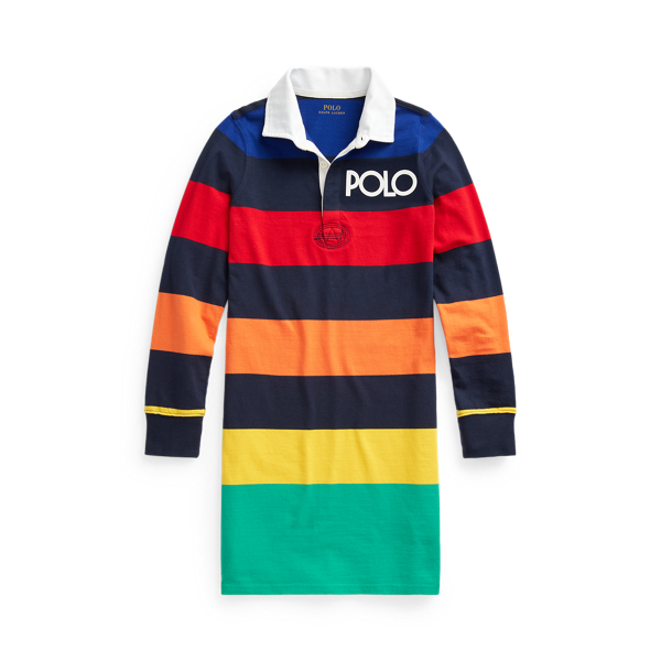 Vestido de rugby de punto con rayas Girls 7-14 Years en 1