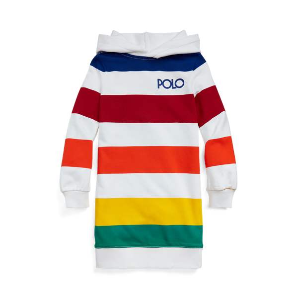 Striped French Terry Hoodie Dress