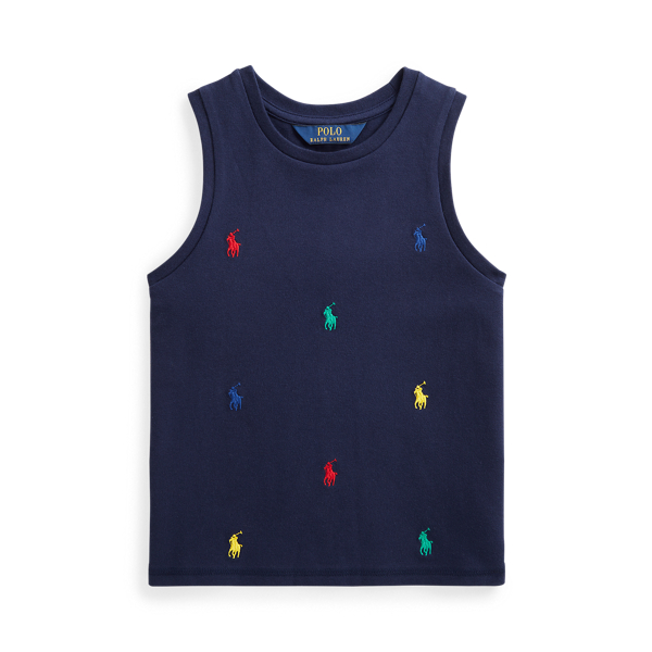 Polo Pony Stretch Mesh Tank Girls 7-14 Years 1