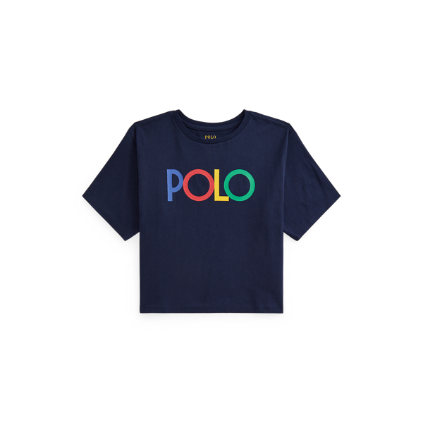 Logo Cotton Jersey Cropped Tee Girls 7-14 Years 1