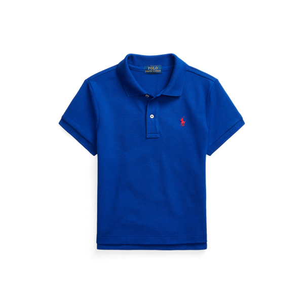Boxy Cotton Mesh Polo Shirt