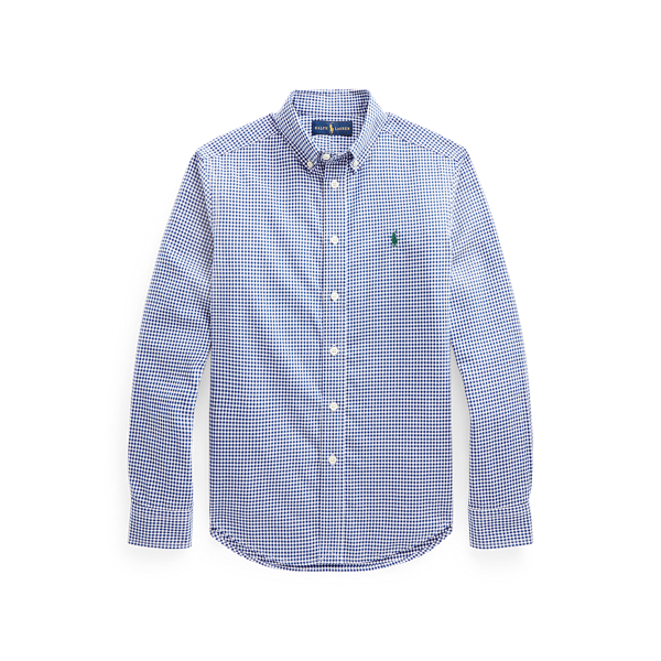 Camisa en sarga de algod&oacute;n con cuadros BOYS 6-14 YEARS en 1
