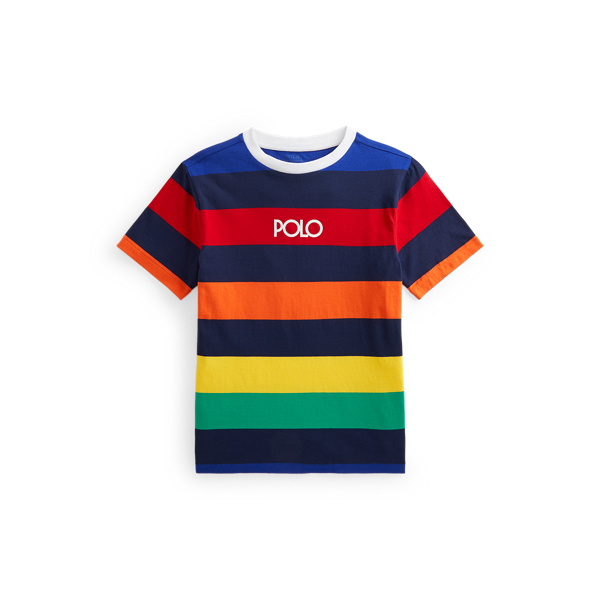 Logo Striped Cotton Jersey T-Shirt Boys 6-14 Years 1