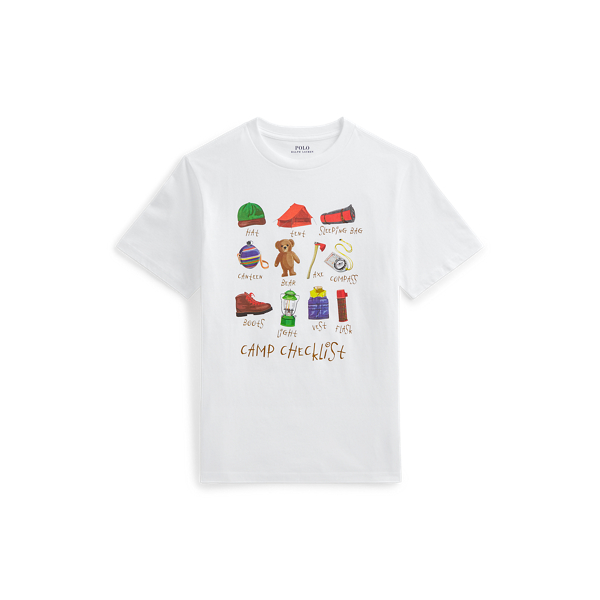 Polo Bear Camp List Cotton Jersey Tee Boys 6-14 Years 1