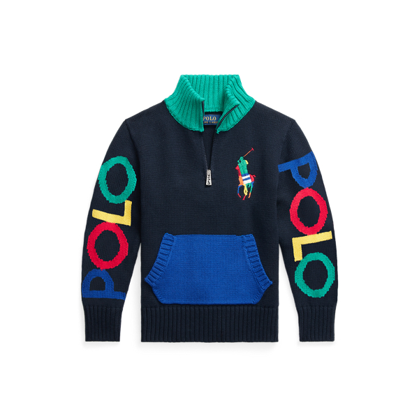 Big Pony Cotton Quarter-Zip Jumper Boys 1.5-6 Years 1