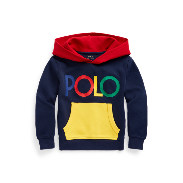 Logo Colour-Blocked Double-Knit Hoodie Boys 1.5-6 Years 1