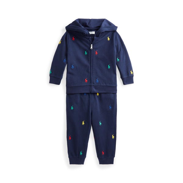 Polo Pony Mesh Hoodie and Trouser Set