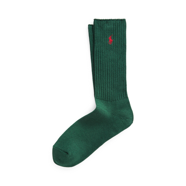 College Green Cotton-Blend Crew Socks Polo Ralph Lauren 1
