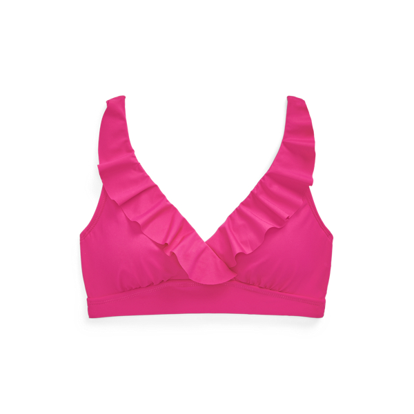 Ruffle-Trim V-Neck Bikini Top Lauren 1