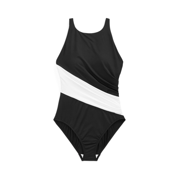 Shirred High-Neck One-Piece Lauren 1