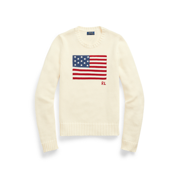 Flag Cotton Crewneck Sweater