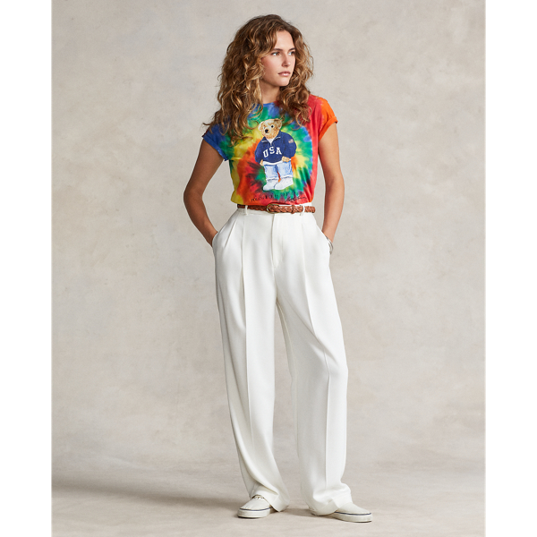 Batik-T-Shirt mit Polo Bear Polo Ralph Lauren in Rasta-Blau 4