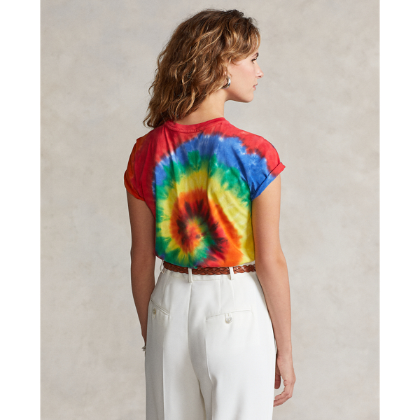 Batik-T-Shirt mit Polo Bear Polo Ralph Lauren in Rasta-Blau 5