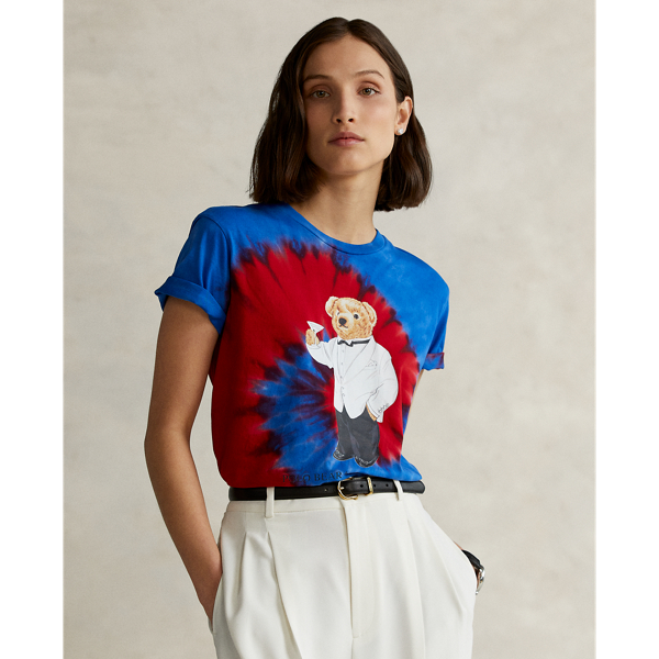 Polo Bear Tie Dye T Shirt for Women Ralph Lauren UK